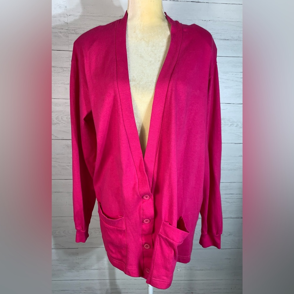 Vintage Daddy's Money of California pink cardigan size M